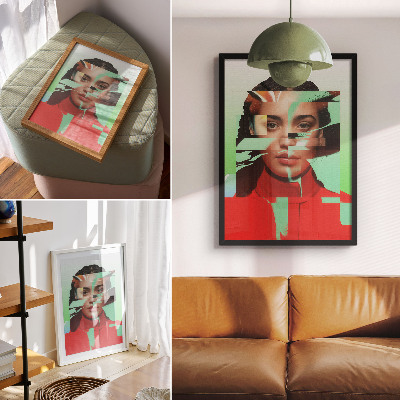 Impression sur toile Vision fragmentée de la modernité du pop art