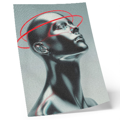 Décoration murale Sculpture futuriste, modernité, rouge et gris