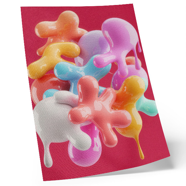 Affiche décorative formes abstraites colorées style moderne