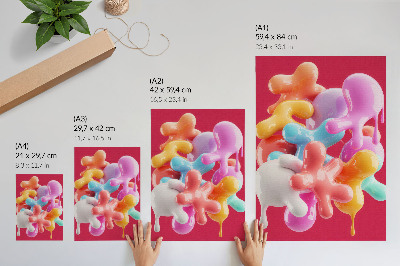 Affiche décorative formes abstraites colorées style moderne