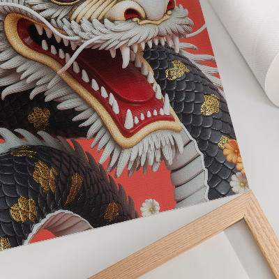 Impression sur toile Dragon décoratif aux détails complexes