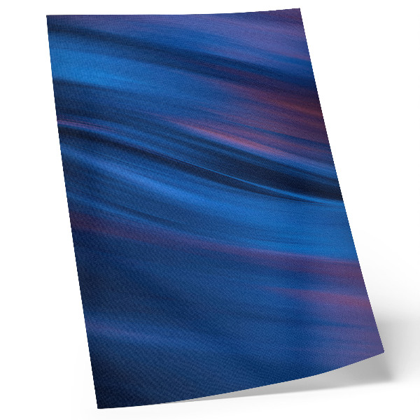 Impression sur toile Bandes de couleurs dynamiques dans des nuances de bleu