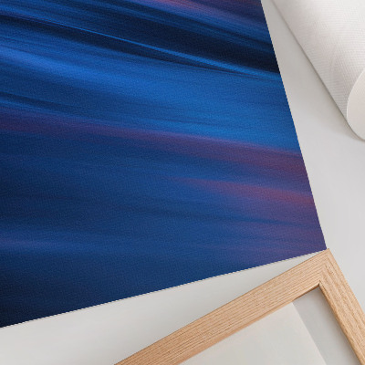 Impression sur toile Bandes de couleurs dynamiques dans des nuances de bleu
