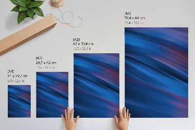 Impression sur toile Bandes de couleurs dynamiques dans des nuances de bleu