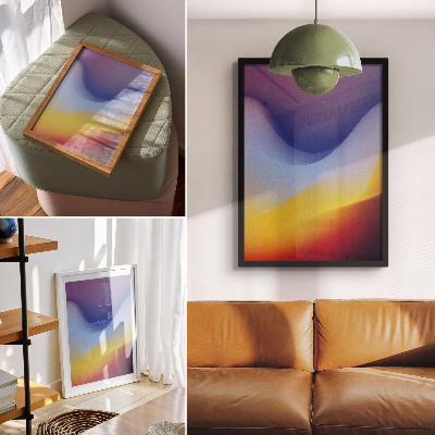 Affiche décorative Vagues de couleurs, modernité apaisante