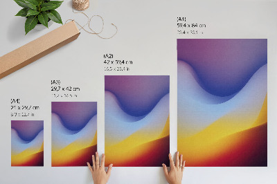 Affiche décorative Vagues de couleurs, modernité apaisante