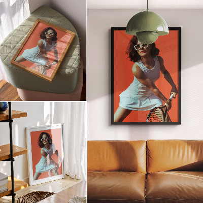 Décoration murale Une silhouette en mouvement sur fond vivant