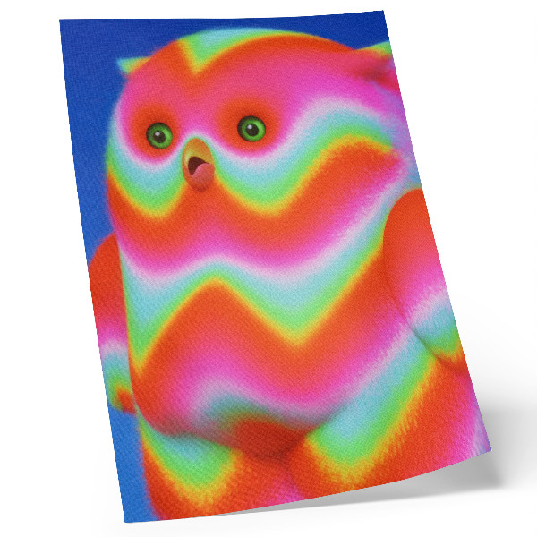 Décoration murale Un personnage aux couleurs intenses et au motif joyeux