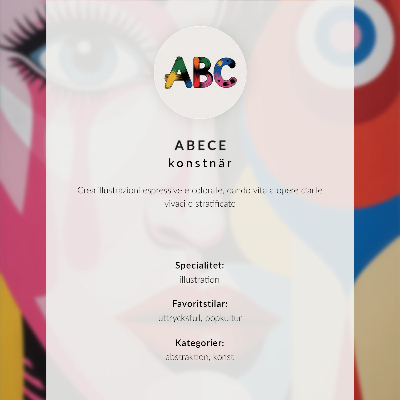 Décoration murale Un personnage aux couleurs intenses et au motif joyeux