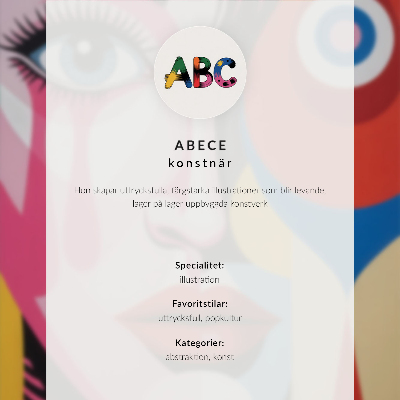 Décoration murale Un personnage aux couleurs intenses et au motif joyeux