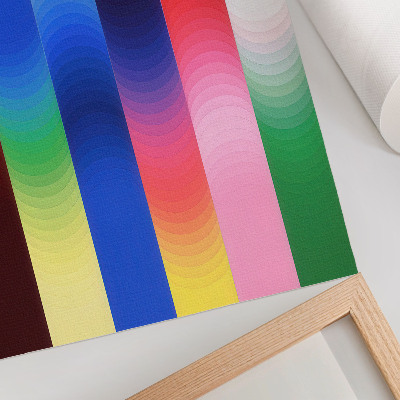 Impression sur toile Rayures ton sur ton colorées dans un style moderne