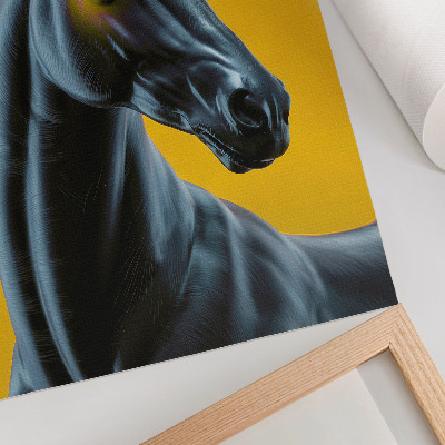 Affiche décorative Une licorne sur fond jaune, magique et mystérieuse