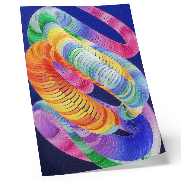 Affiche décorative spirales abstraites colorées