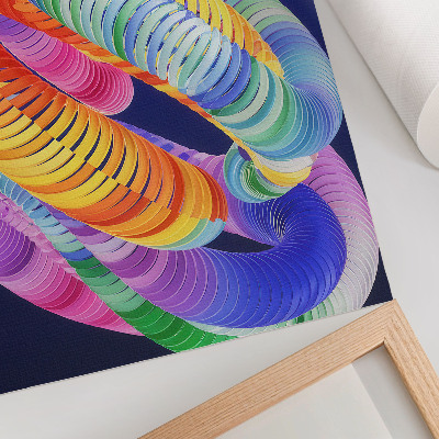 Affiche décorative spirales abstraites colorées