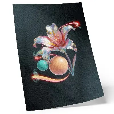 Décoration murale motif floral moderne plein de couleurs