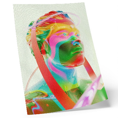 Décoration murale Portrait de personnage futuriste et coloré