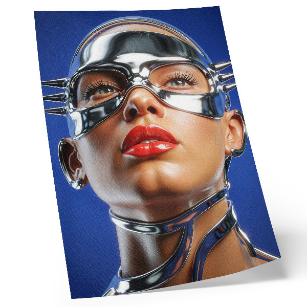 Impression sur toile Figure futuriste, couleurs intenses, modernité
