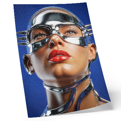 Impression sur toile Figure futuriste, couleurs intenses, modernité