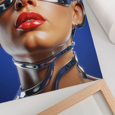 Impression sur toile Figure futuriste, couleurs intenses, modernité