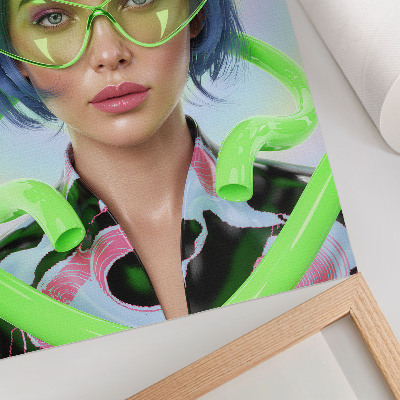Décoration murale Un portrait futuriste d'une femme à l'énergie de la couleur