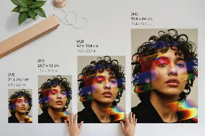 Affiche décorative des touches de couleur avec une modernité intense et du dynamisme