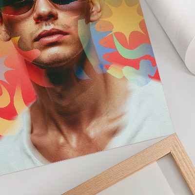 Impression sur toile Palette juteuse de formes abstraites portrait dynamique