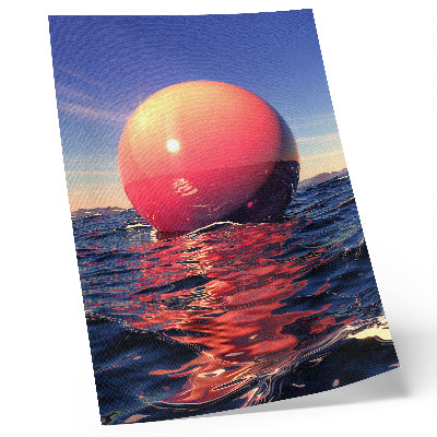Affiche décorative Une énorme boule sur l'eau aux couleurs chaudes