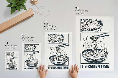 Décoration murale Les baguettes utilisées dans les bols de ramen façon bande dessinée absorbent bien la saveur