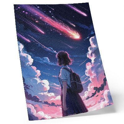 Décoration murale Le paysage magique des étoiles filantes dans le ciel nocturne