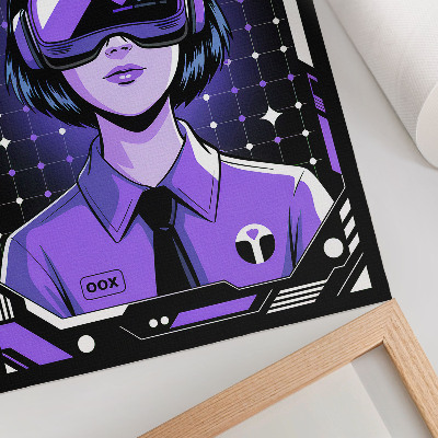 Décoration murale Thème dynamique violet des technologies futures