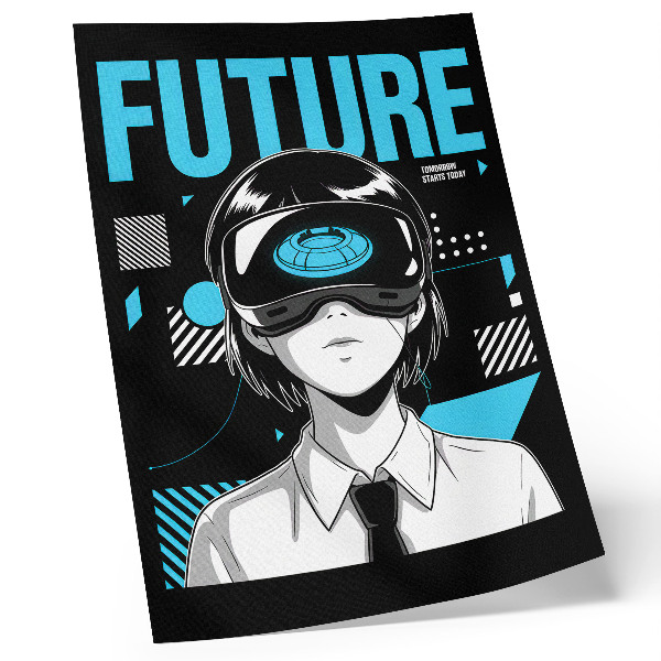Impression sur toile Un personnage moderne en lunettes VR
