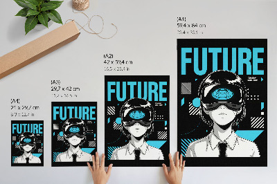 Impression sur toile Un personnage moderne en lunettes VR