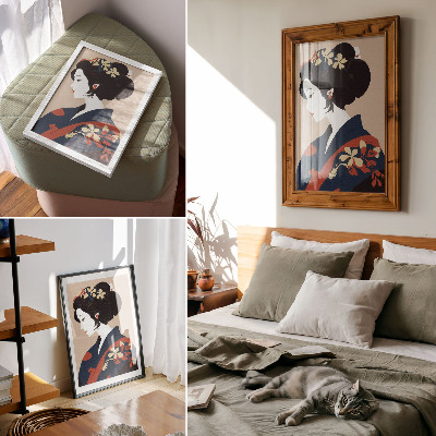 Affiche décorative Femme élégante en tenue traditionnelle