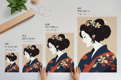 Affiche décorative Femme élégante en tenue traditionnelle