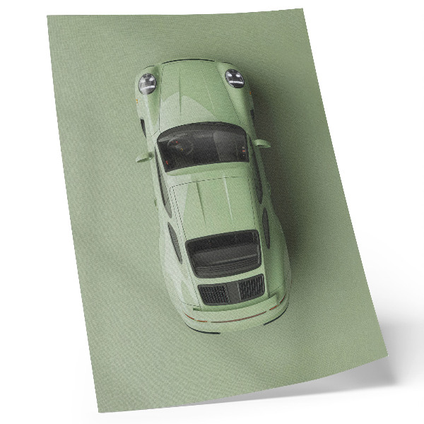 Impression sur toile Une voiture moderne de couleur verte