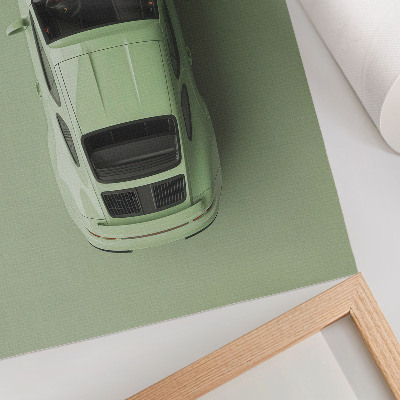 Impression sur toile Une voiture moderne de couleur verte