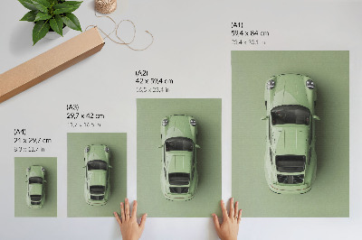 Impression sur toile Une voiture moderne de couleur verte