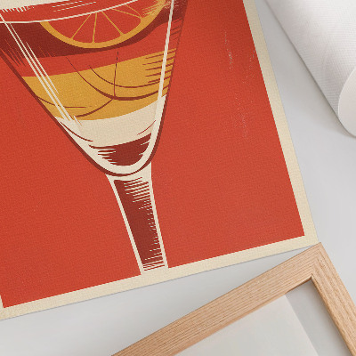 Affiche décorative graphismes de cocktails rétro, élégance et nostalgie