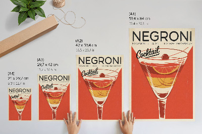 Affiche décorative graphismes de cocktails rétro, élégance et nostalgie
