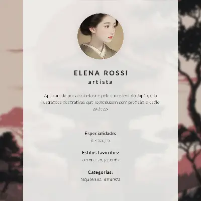Affiche décorative pagode avec cerisiers en fleurs et montagnes dans une atmosphère romantique
