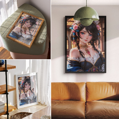 Décoration murale Portrait fantastique d'une femme portant des bijoux