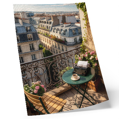 Affiche décorative Café avec balcon et vue sur les immeubles de rapport