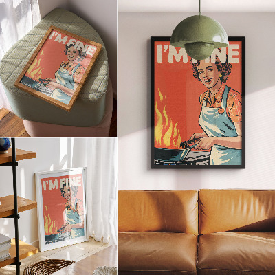 Affiche décorative Style pop art, accents colorés, composition dynamique
