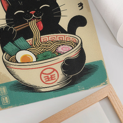 Décoration murale Bol de ramen Black Cat - Inspirations rétro japonaises