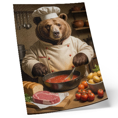 Décoration murale Bear Cook, scène chaleureuse et surréaliste, chaleur