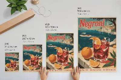 Décoration murale aux couleurs intenses évoquant une ambiance de vacances en bord de mer avec des tons orange