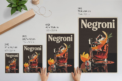 Impression sur toile Boisson servie avec des glaçons et du zeste d'orange