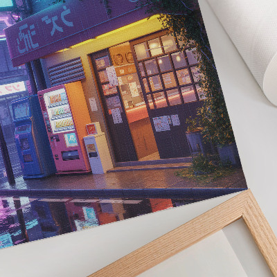 Affiche décorative Pluie de néons, ambiance atmosphérique, lumières colorées