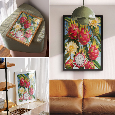 Décoration murale Fruits exotiques, cactus, ciel aux couleurs éclatantes