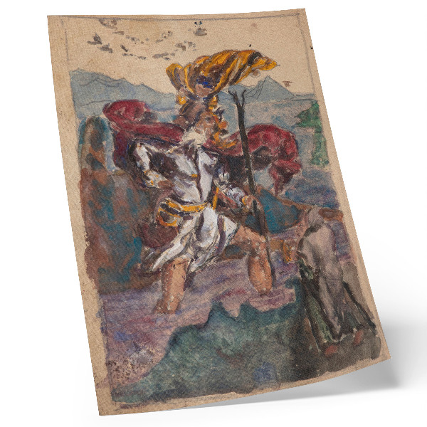 Impression sur toile Étude d'après Dürer : Saint Christophe II d'Albrecht Dürer